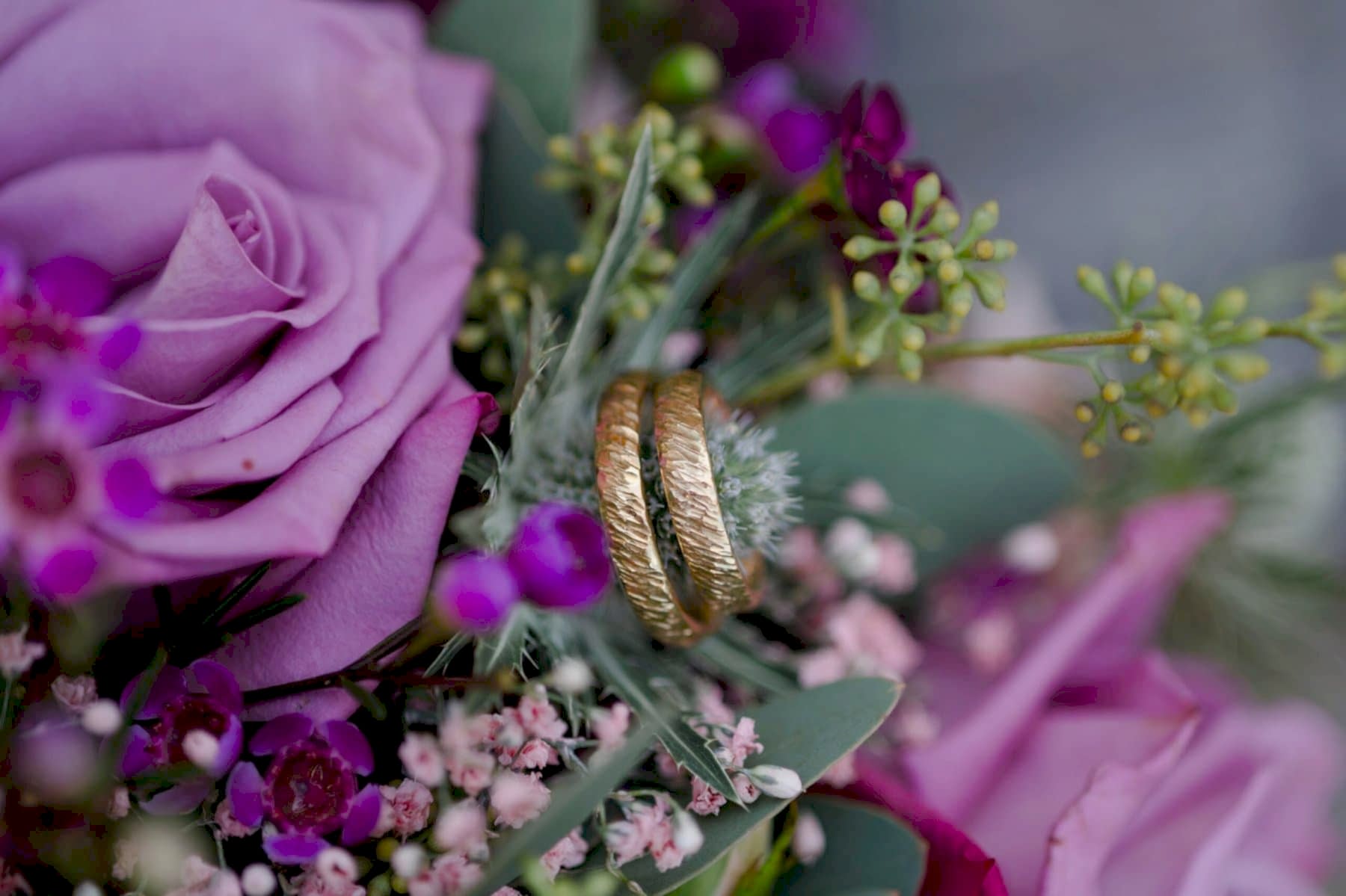 Hochzeitsfoto Blumen Ring