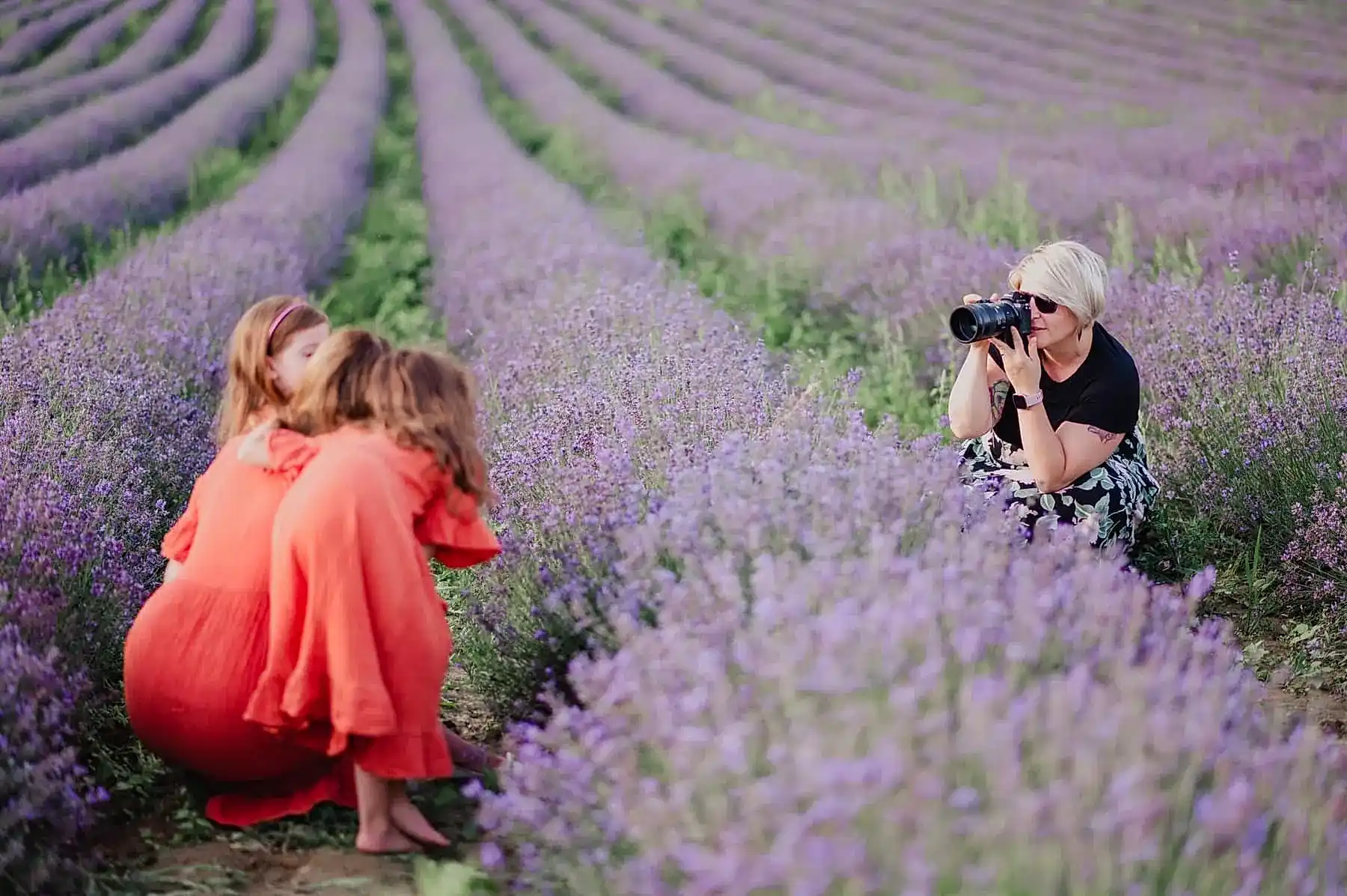 Levendelfeld Fotoshooting